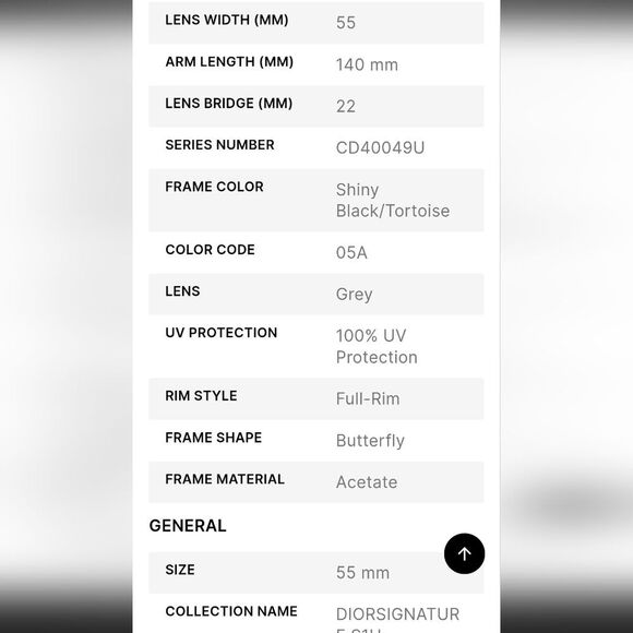 Dior Signature S1U 26A1 Butterfly Sunglasses - Picture 6 of 15